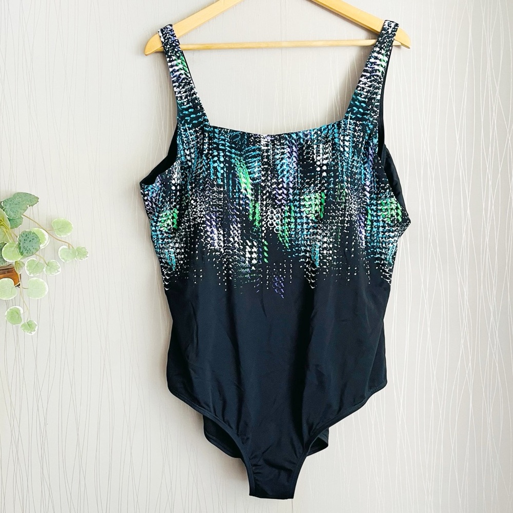 Swimsuits For All Women's Plus Size Chlorine Resistant One Piece Swimsuit